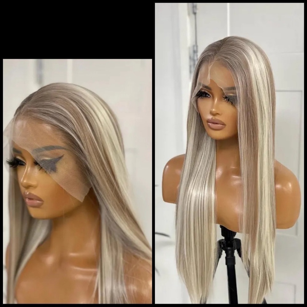 Human Hair Blended lace Front Wig